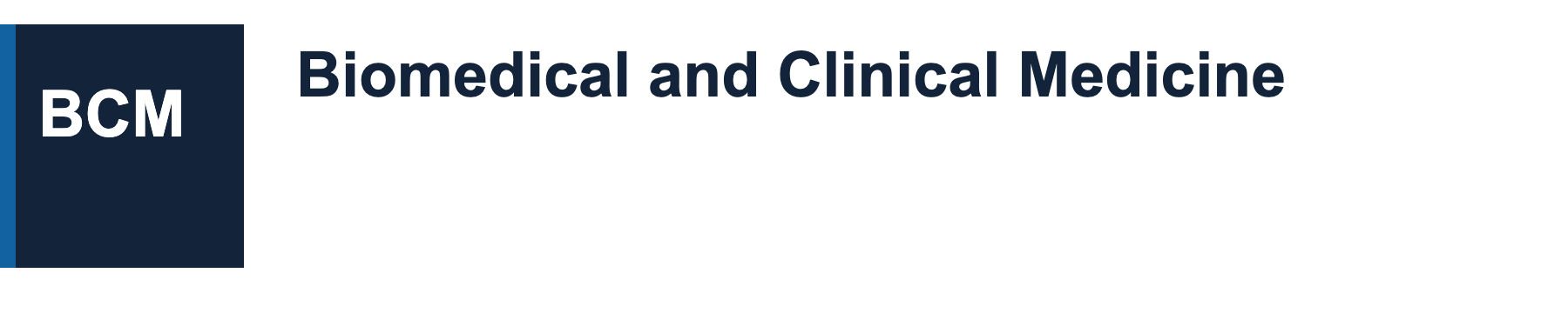 Biomedical and Clinical Medicine logo
